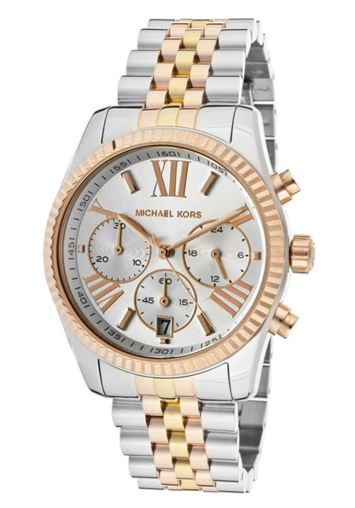 Michael Kors Lexington Chronograph Silver Dial Two Tone Steel Strap Watch for Women - MK5735 Buy Now By Michael Kors