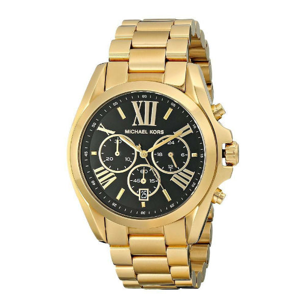 Michael Kors Bradshaw Black Dial Gold Steel Strap Watch for Women - MK5739 Buy Now By Michael Kors