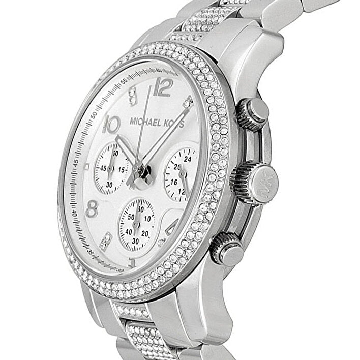 Michael Kors Runway White Dial Silver Steel Strap Watch for Women - MK5825 Buy Now By Michael Kors
