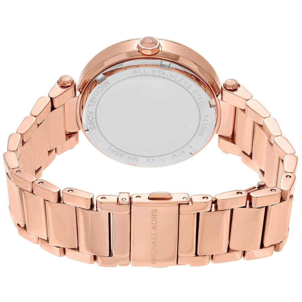 Michael Kors Parker Rose Gold Dial Rose Gold Steel Strap Watch for Women - MK5865 Buy Now By Michael Kors