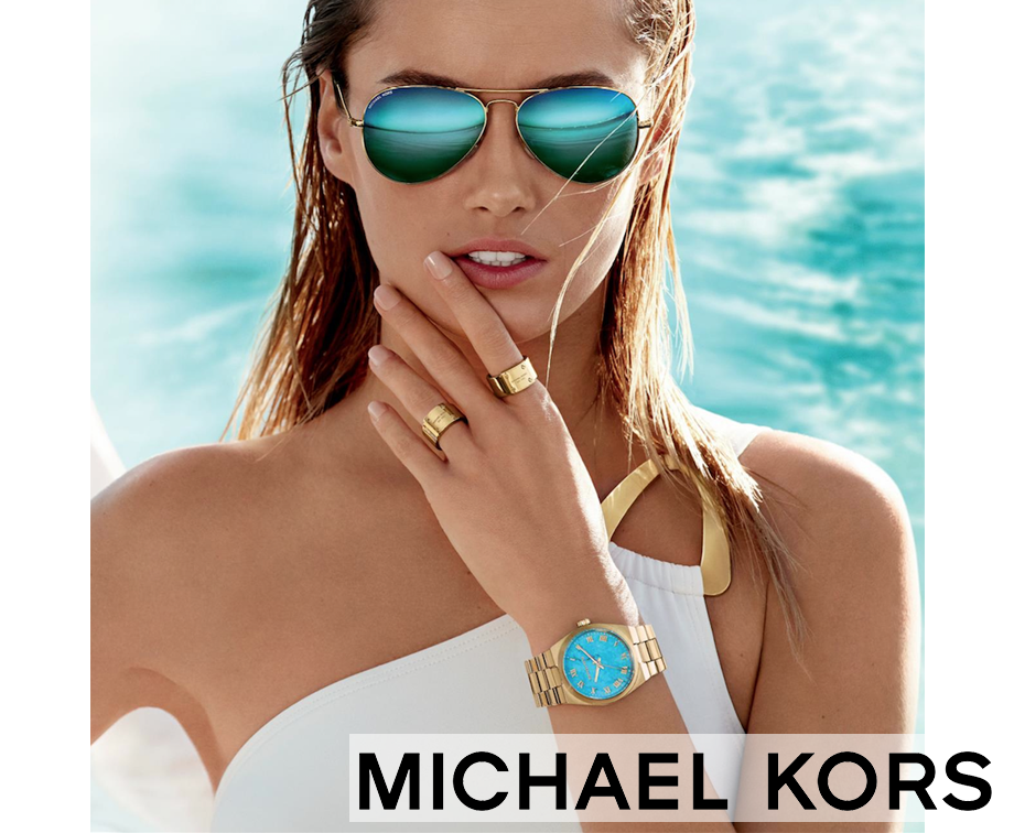 Michael Kors Channing Turquoise Dial Gold Steel Strap Watch For Women - MK5894 Buy Now By Michael Kors