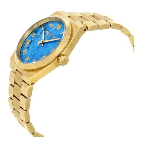 Michael Kors Channing Turquoise Dial Gold Steel Strap Watch For Women - MK5894 Buy Now By Michael Kors
