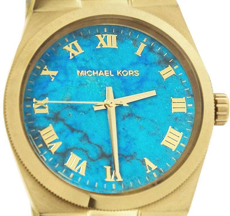 Michael Kors Channing Turquoise Dial Gold Steel Strap Watch For Women - MK5894 Buy Now By Michael Kors