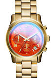 Michael Kors Runway Iridescent Pink Dial Gold Steel Strap Watch for Women - MK5939 Buy Now By Michael Kors