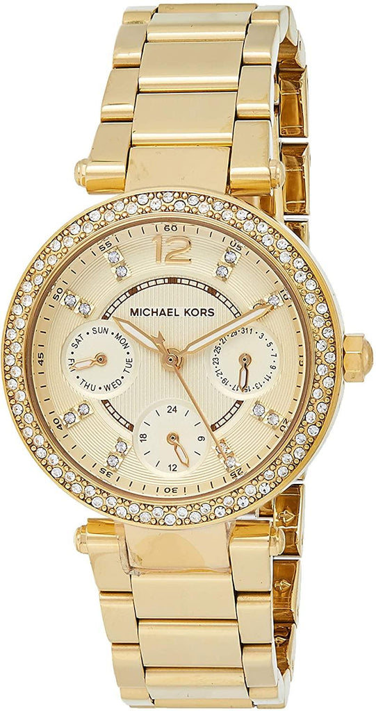 Michael Kors Parker White Dial Gold Steel Strap Watch for Women - MK6056 Buy Now By Michael Kors