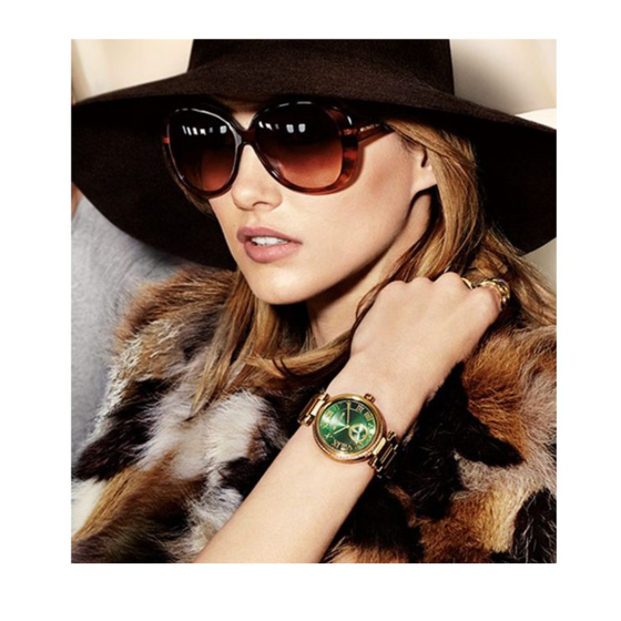 Michael Kors Skylar Green Dial Gold Steel Strap Watch for Women - MK6065 Buy Now By Michael Kors