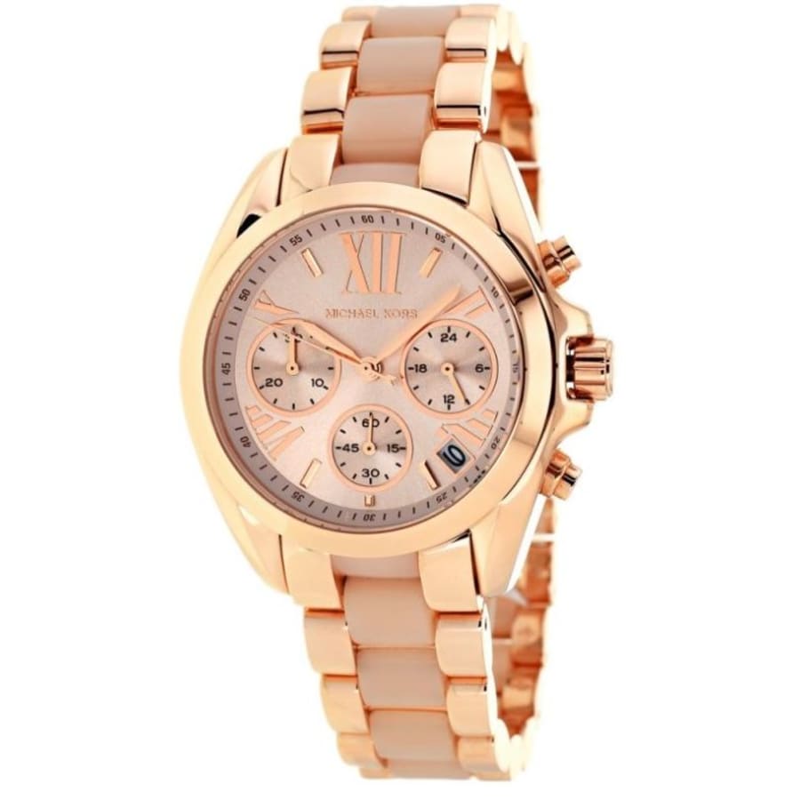 Michael Kors Bradshaw Rose Gold Dial Two Tone Steel Strap Watch for Women - MK6066 Buy Now By Michael Kors