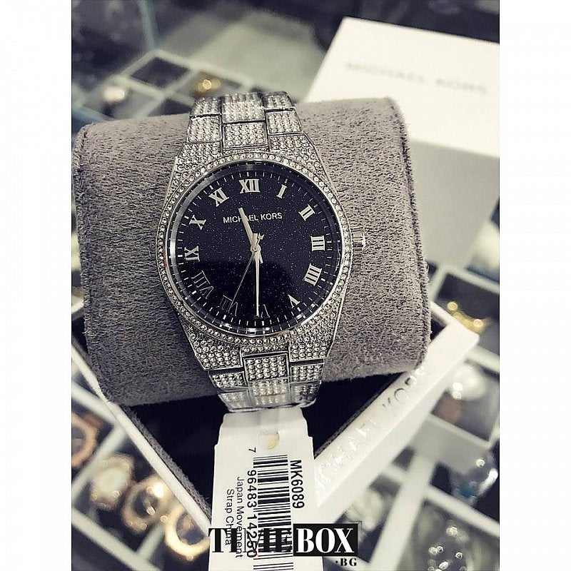 Michael Kors Channing Diamonds Black Dial Silver Steel Strap Watch for Women - MK6089 Buy Now By Michael Kors