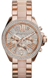 Michael Kors Wren Crystals Rose Gold Dial Rose Gold Steel Strap Watch for Women - MK6096 Buy Now By Michael Kors