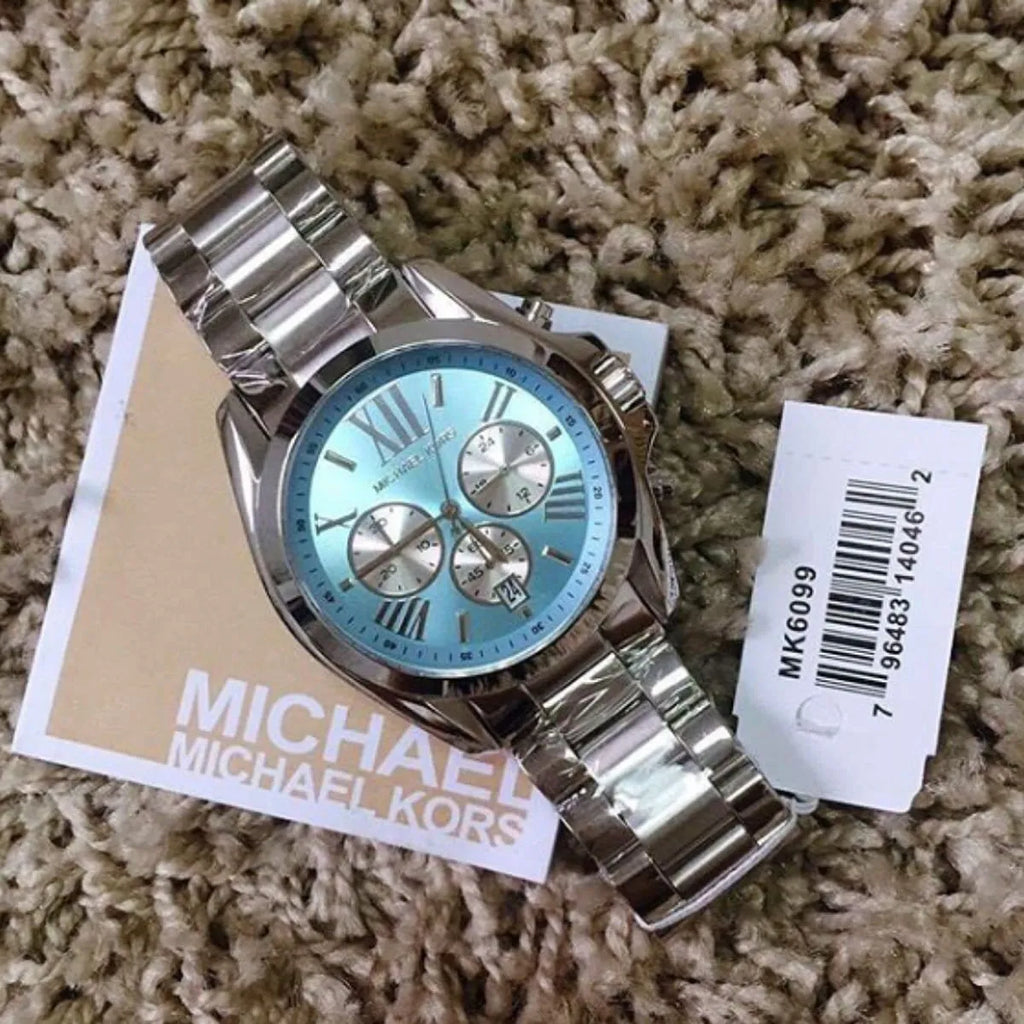 Michael Kors Bradshaw Chronograph Blue Dial Silver Steel Strap Watch For Women - MK6099 Buy Now By Michael Kors