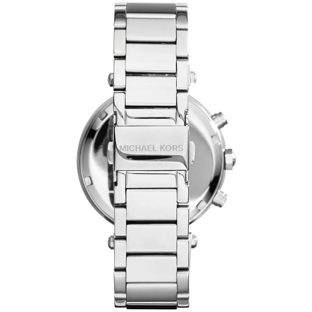 Michael Kors Parker Chronograph Pink Dial Silver Steel Strap Watch For Women - MK6105 Buy Now By Michael Kors