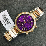 Michael Kors Parker Chronograph Purple Dial Two Tone Steel Strap Watch For Women - MK6108 Buy Now By Michael Kors