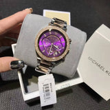 Michael Kors Parker Chronograph Purple Dial Two Tone Steel Strap Watch For Women - MK6108 Buy Now By Michael Kors