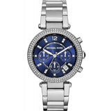 Michael Kors Parker Chronograph Blue Dial Silver Steel Strap Watch for Women - MK6117 Buy Now By Michael Kors