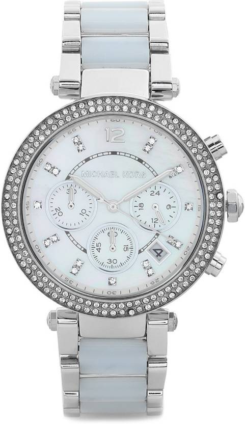 Michael Kors Parker White Dial Two Tone Steel Strap Watch for Women - MK6138 Buy Now By Michael Kors