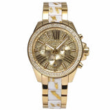 Michael Kors Wren Diamonds Gold Dial Two Tone Steel Strap Watch for Women - MK6157 Buy Now By Michael Kors