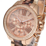 Michael Kors Wren Diamonds Rose Gold Dial Two Tone Steel Strap Watch for Women - MK6159 Buy Now By Michael Kors