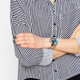 Michael Kors Runway Chronograph Turquoise Dial Rose Gold Steel Strap Watch For Women - MK6164 Buy Now By Michael Kors