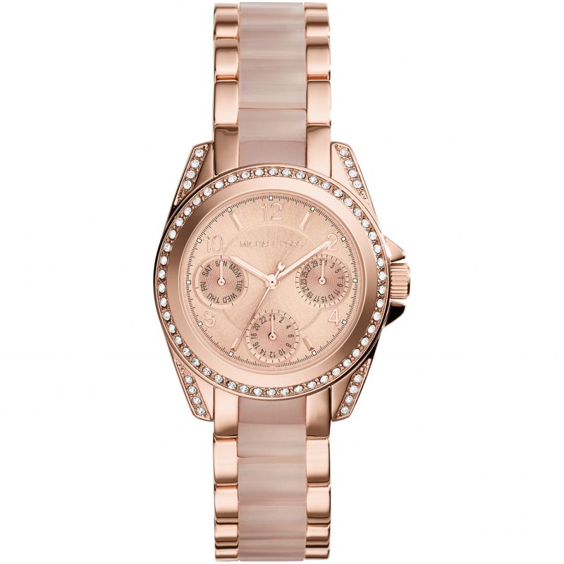 Michael Kors Blair Rose Gold Dial Two Tone Steel Strap Watch for Women - MK6175 Buy Now By Michael Kors
