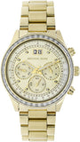 Michael Kors Brinkley Diamonds Gold Dial Gold Steel Strap Watch for Women - MK6187 Buy Now By Michael Kors
