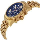 Michael Kors Lexington Chronograph Blue Dial Gold Steel Strap Watch For Women - MK6206 Buy Now By Michael Kors