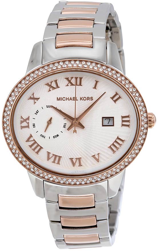 Michael Kors Whitley Analog White Dial Two Tone Steel Strap Watch For Women - MK6228 Buy Now By Michael Kors