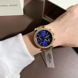 Michael Kors Parker Chronograph Blue Dial Gold Steel Strap Watch For Women - MK6262 Buy Now By Michael Kors