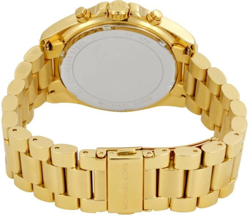 Michael Kors Bradshaw Chronograph White Dial Gold Steel Strap Watch For Women - MK6266 Buy Now By Michael Kors