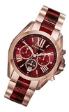 Michael Kors Bradshaw Burgundy Dial Two Tone Steel Strap Watch for Women - MK6270 Buy Now By Michael Kors