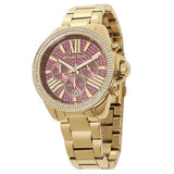 Michael Kors Wren Purple Dial Gold Steel Strap Watch for Women - MK6290 Buy Now By Michael Kors