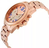 Michael Kors Bradshaw Chronograph Rose Gold Dial Rose Gold Steel Strap Watch For Women - MK6321 Buy Now By Michael Kors