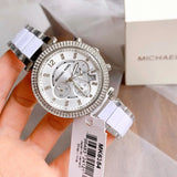 Michael Kors Parker Chronograph Silver Dial Silver Steel Strap Watch For Women - MK6354 Buy Now By Michael Kors