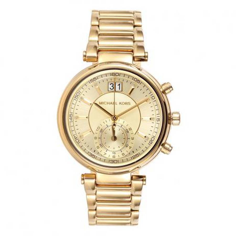 Michael Kors Sawyer White Dial Gold Steel Strap Watch for Women - MK6362 Buy Now By Michael Kors