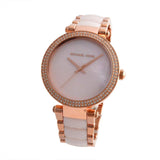 Michael Kors Parker Mother of Pearl Pink Dial Two Tone Steel Strap Watch for Women - MK6402 Buy Now By Michael Kors