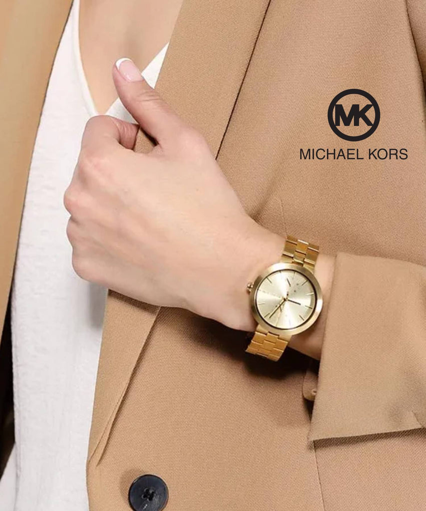 Michael Kors Garner Quartz Gold Dial Gold Steel Strap Watch For Women - MK6408 Buy Now By Michael Kors