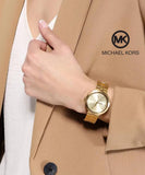 Michael Kors Garner Quartz Gold Dial Gold Steel Strap Watch For Women - MK6408 Buy Now By Michael Kors