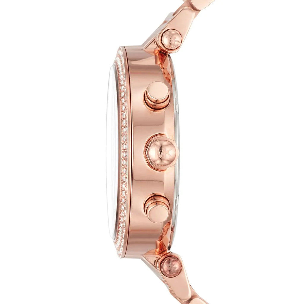 Michael Kors Parker Chronograph Purple Dial Rose Gold Steel Strap Watch For Women - MK6417 Buy Now By Michael Kors