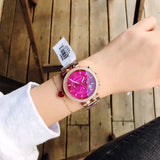 Michael Kors Parker Chronograph Purple Dial Rose Gold Steel Strap Watch For Women - MK6417 Buy Now By Michael Kors