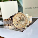 Michael Kors Ritz Chronograph Gold Dial Gold Steel Strap Watch For Women - MK6484 Buy Now By Michael Kors