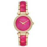 Michael Kors Parker Pink Mother of Pearl Dial Two Tone Steel Strap Watch for Women - MK6490 Buy Now By Michael Kors