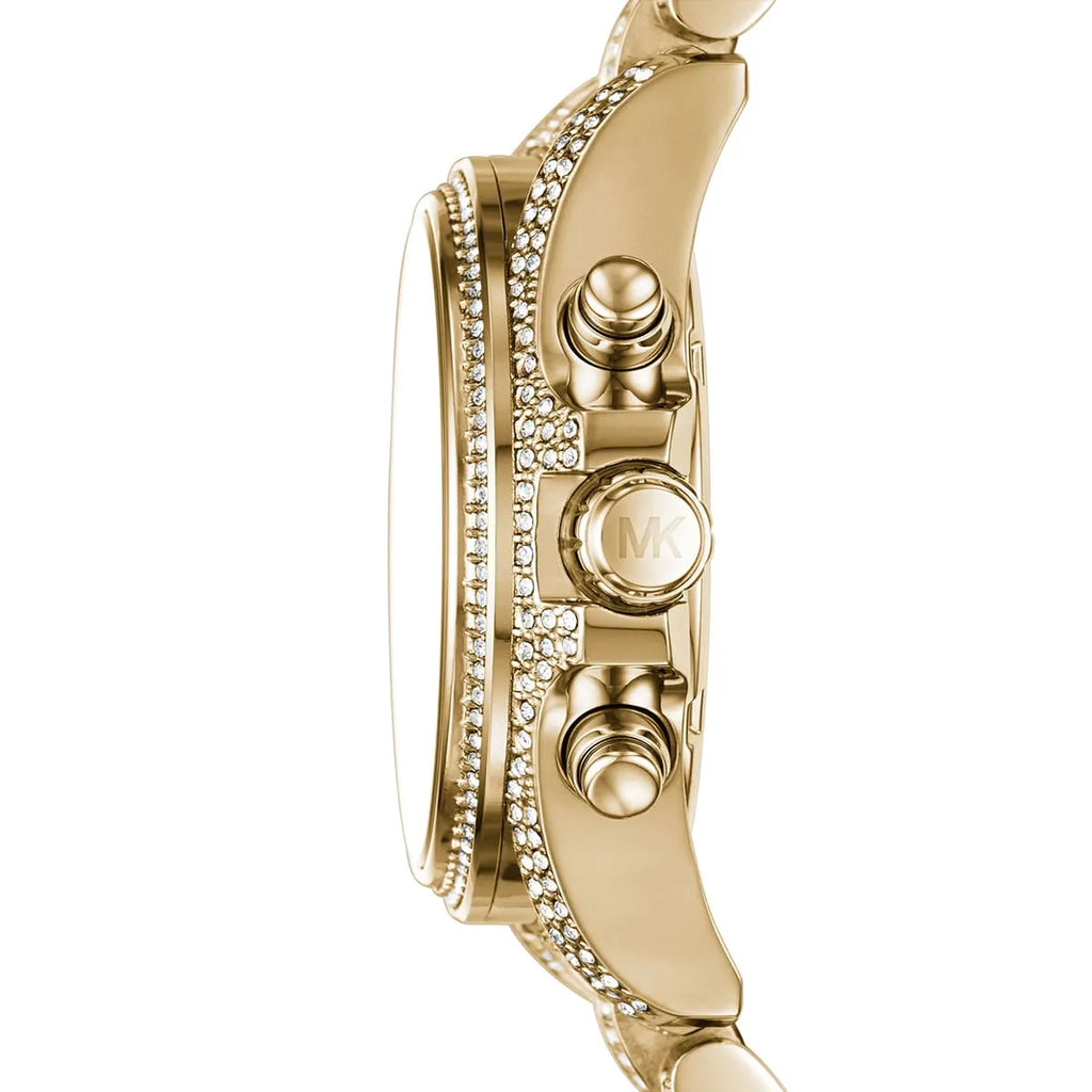 Michael Kors Mini Bradshaw Crystals Gold Dial Gold Steel Strap Watch For Women - MK6494 Buy Now By Michael Kors