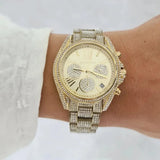 Michael Kors Mini Bradshaw Crystals Gold Dial Gold Steel Strap Watch For Women - MK6494 Buy Now By Michael Kors
