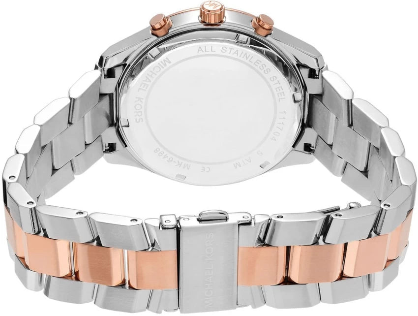 Michael Kors Blair Quartz Analog Rose Gold Dial Two Tone Steel Strap Watch For Women - MK6498 Buy Now By Michael Kors