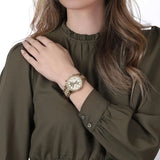 Michael Kors Ritz Chronograph Gold Dial Gold Steel Strap Watch For Women - MK6597 Buy Now By Michael Kors