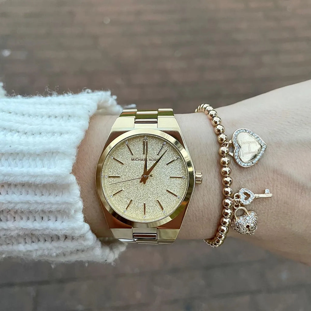 Michael Kors Channing Quartz Gold Dial Gold Steel Strap Watch For Women - MK6623 Buy Now By Michael Kors