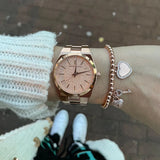 Michael Kors Channing Quartz Rose Gold Dial Rose Gold Steel Strap Watch For Women - MK6624 Buy Now By Michael Kors