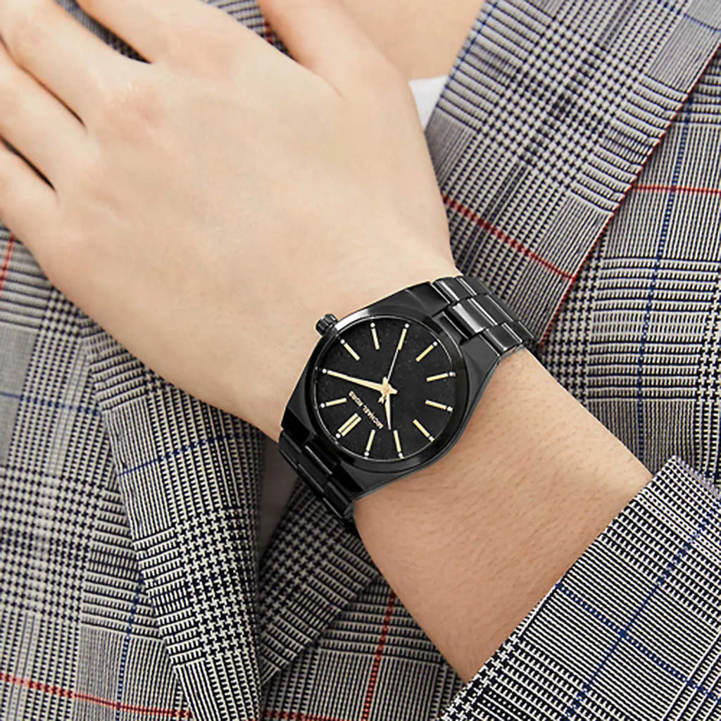 Michael Kors Channing Quartz Black Dial Black Steel Strap Watch For Women - MK6625 Buy Now By Michael Kors