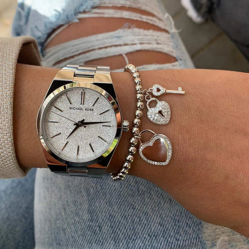 Michael Kors Channing Three Hand Silver Dial Silver Steel Strap Watch For Women - MK6626 Buy Now By Michael Kors