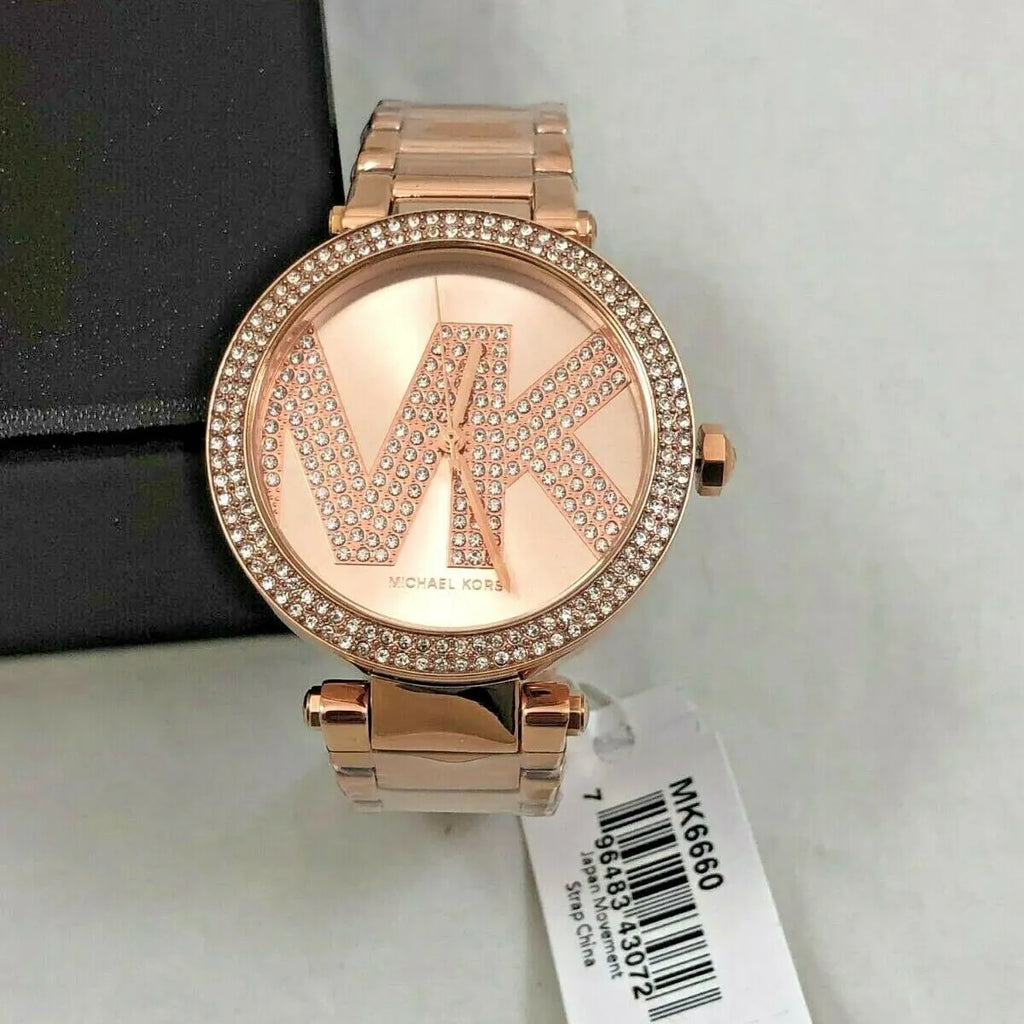 Michael Kors Parker Quartz Rose Gold Dial Rose Gold Steel Strap Watch For Women - MK6660 Buy Now By Michael Kors