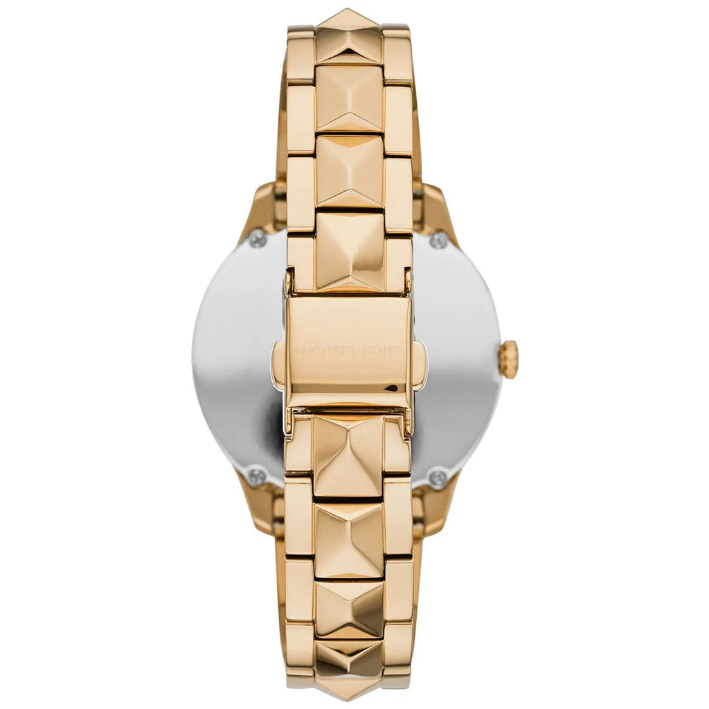 Michael Kors Petite Runway Mercer Blue Dial Gold Steel Strap Watch For Women - MK6673 Buy Now By Michael Kors